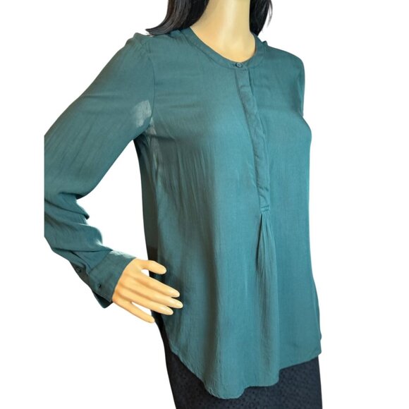 (6 for $25) Old Navy The Tunic Popover Blouse in Teal Size Small - Picture 1 of 10